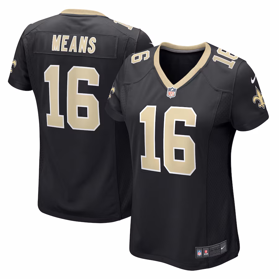 Women's New Orleans Saints Bub Means Nike Black Game Jersey - ujerseystore