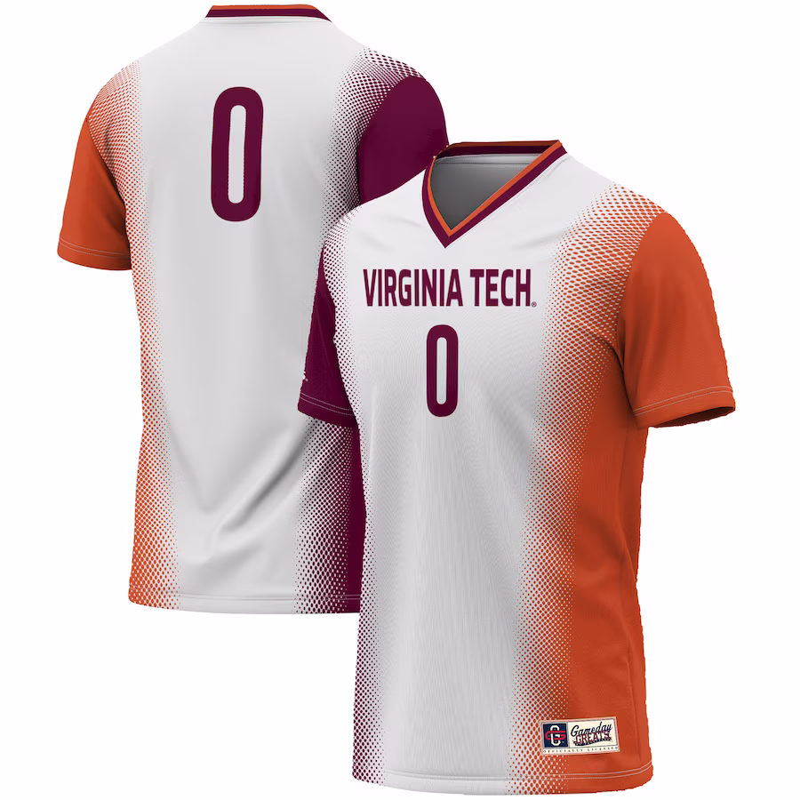 #0 Virginia Tech Hokies GameDay Greats Youth  Lightweight Women's Soccer Jersey - White - ujerseystore
