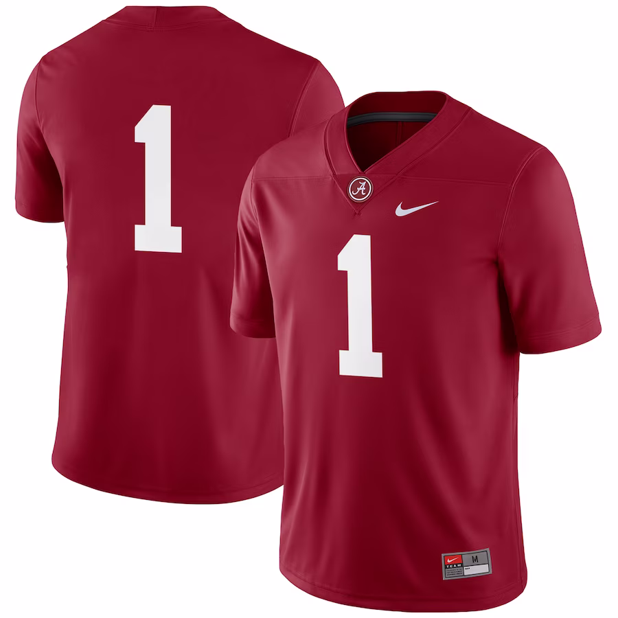 #1 Alabama Crimson Tide Nike Football Game Jersey - Crimson - ujerseystore