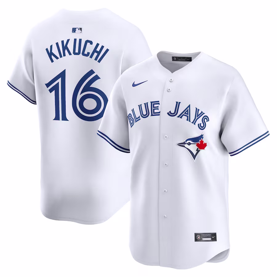 Men's Toronto Blue Jays Yusei Kikuchi Nike White Home Limited Player Jersey - ujerseystore
