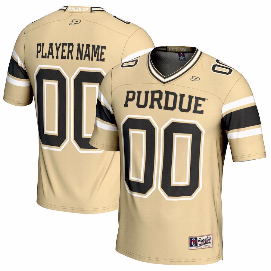 Purdue Boilermakers GameDay Greats NIL Pick-A-Player Football Jersey - Gold - ujerseystore