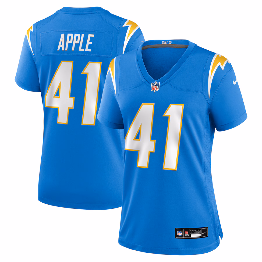 Women's Los Angeles Chargers Eli Apple Nike Powder Blue Game Jersey - ujerseystore