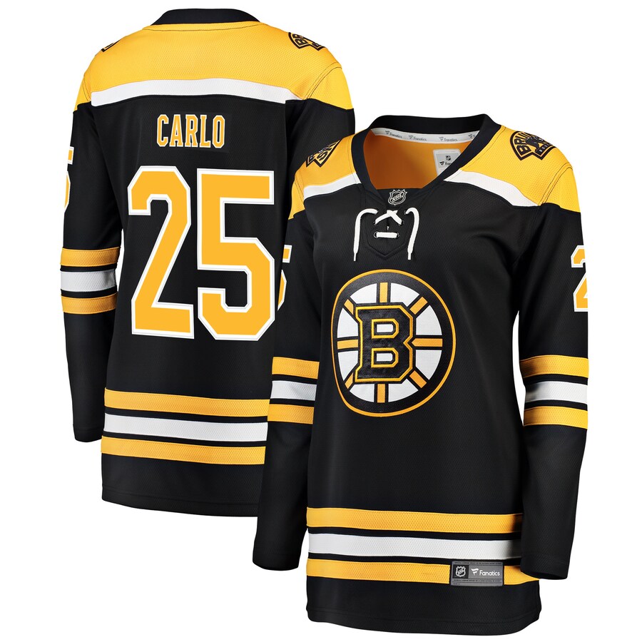 Women's Boston Bruins Brandon Carlo Fanatics Branded Black Breakaway Player Jersey - ujerseystore