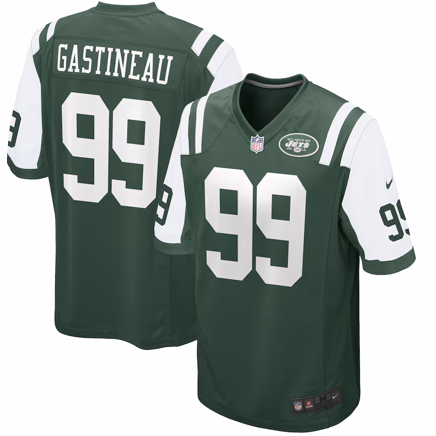 Men's New York Jets Mark Gastineau Nike Green Retired Player Game Jersey - ujerseystore