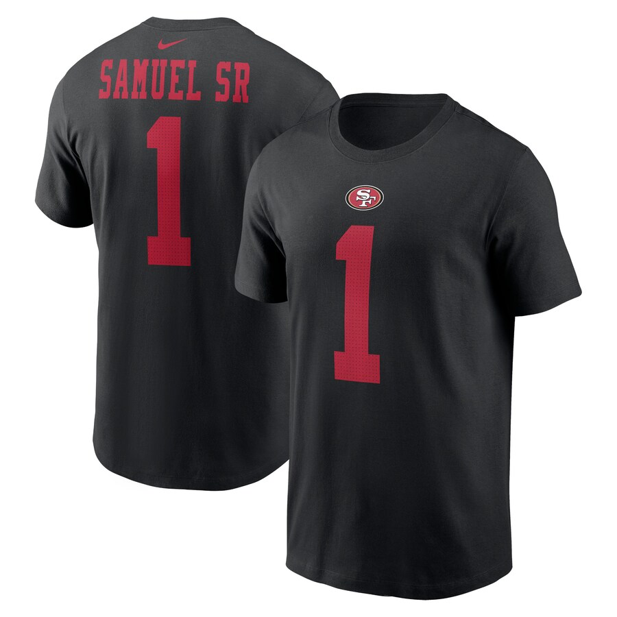 Men's San Francisco 49ers Deebo Samuel Sr Nike Black Player Name & Number T-Shirt - ujerseystore