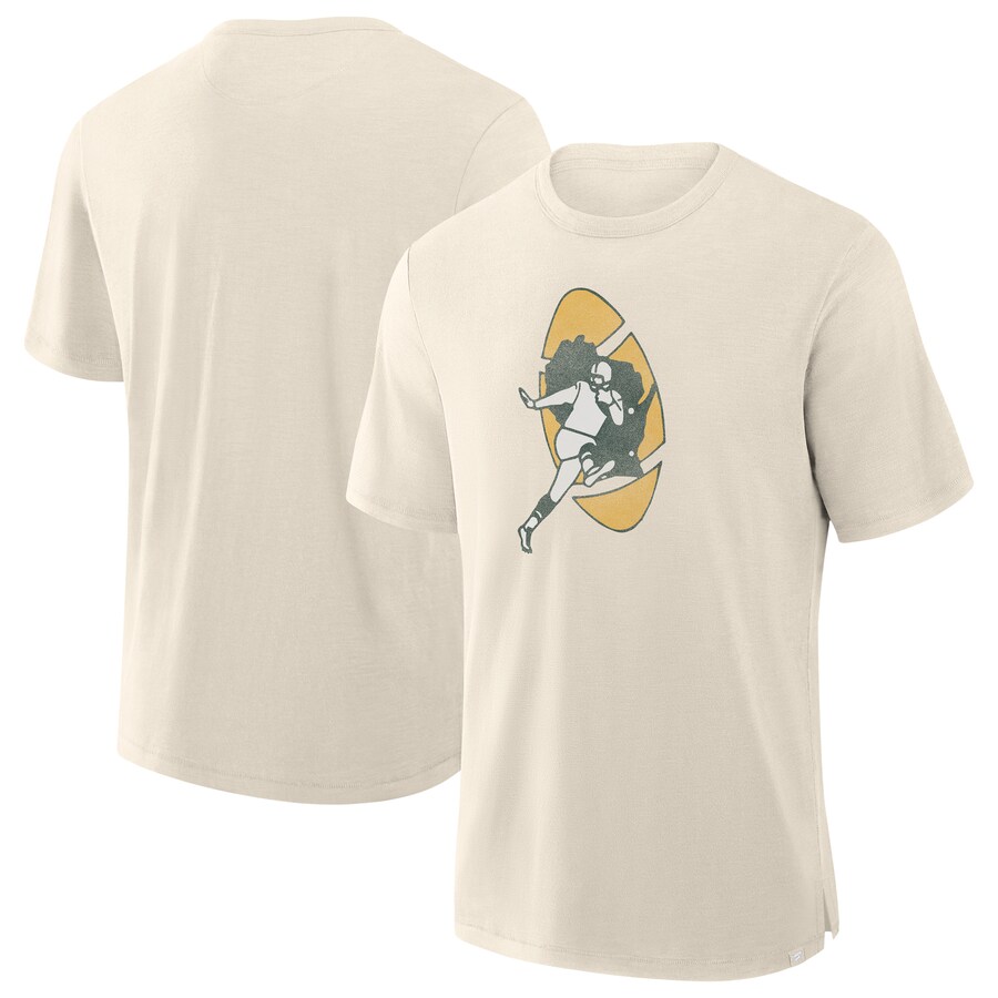 Men's Green Bay Packers  Fanatics Cream Slub T-Shirt - ujerseystore