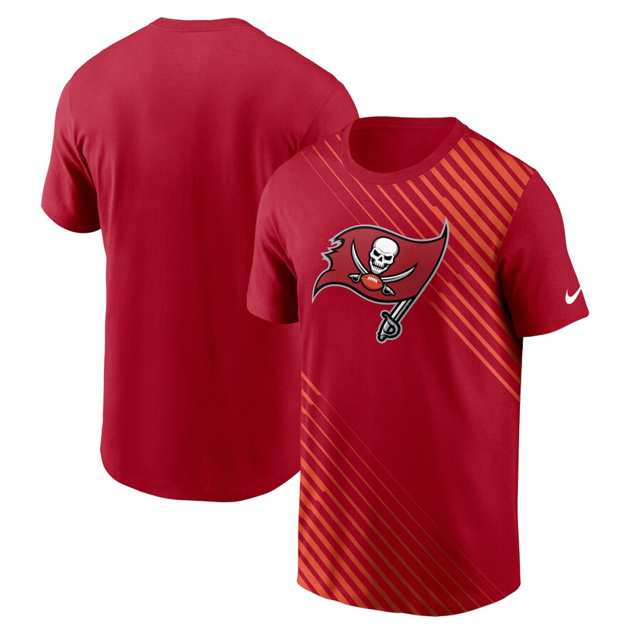 Men's Tampa Bay Buccaneers  Nike Red Yard Line Fashion Asbury T-Shirt - ujerseystore