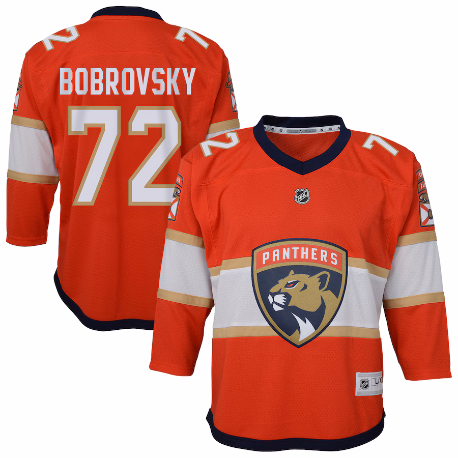 Youth Florida Panthers Sergei Bobrovsky Red Alternate Replica Player Jersey - ujerseystore