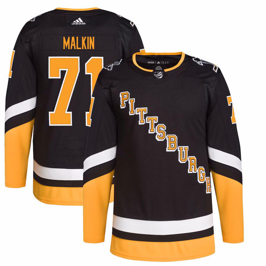 Men's Pittsburgh Penguins Evgeni Malkin adidas Black Alternate Primegreen Authentic Player Jersey - ujerseystore