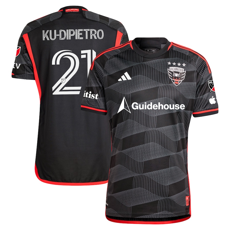 Men's D.C. United Theodore Ku-Dipietro adidas Black 2024 The Icon Kit Authentic Player Jersey - ujerseystore
