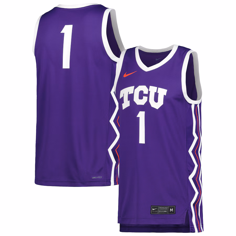 Men's Nike Purple TCU Horned Frogs Replica Basketball Jersey - ujerseystore