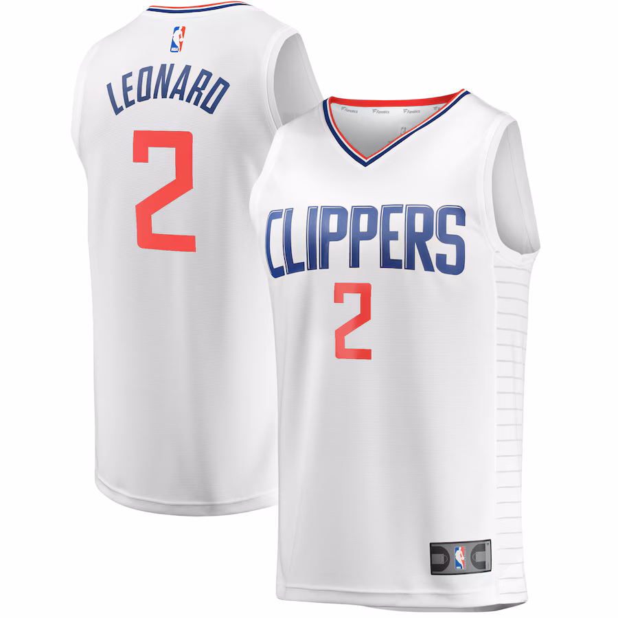 Men's LA Clippers Kawhi Leonard Fanatics White Fast Break Player Jersey - Association Edition - ujerseystore