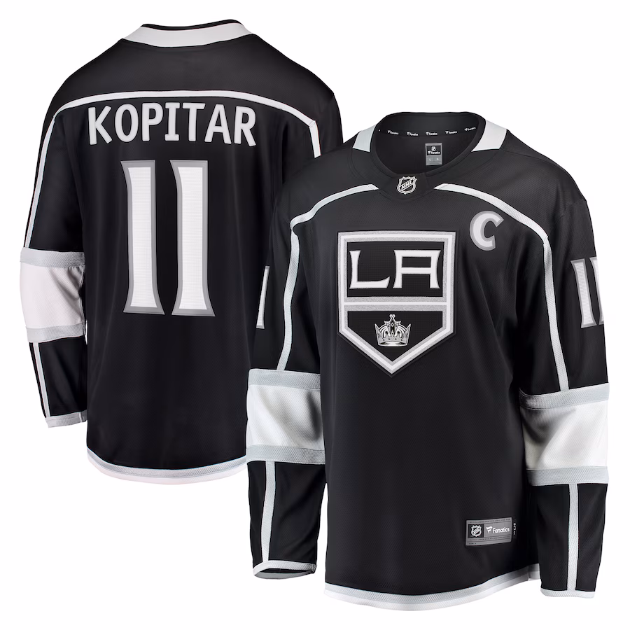 Men's Los Angeles Kings Anze Kopitar Fanatics Black Home Breakaway Jersey - ujerseystore