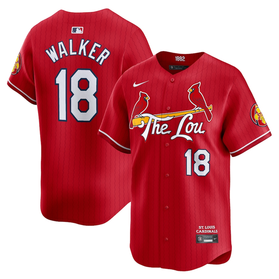 Men's St. Louis Cardinals Jordan Walker Nike Red 2024 City Connect Limited Player Jersey - ujerseystore