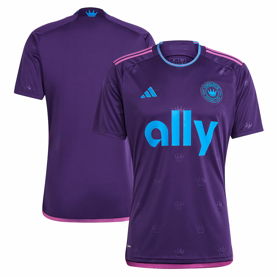 Men's Charlotte FC adidas Purple 2023 Crown Jewel Kit Replica Jersey - ujerseystore