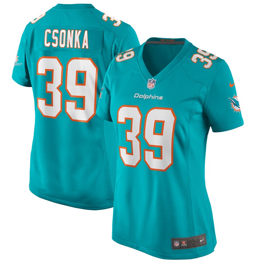 Women's Miami Dolphins Larry Csonka Nike Aqua Game Retired Player Jersey - ujerseystore