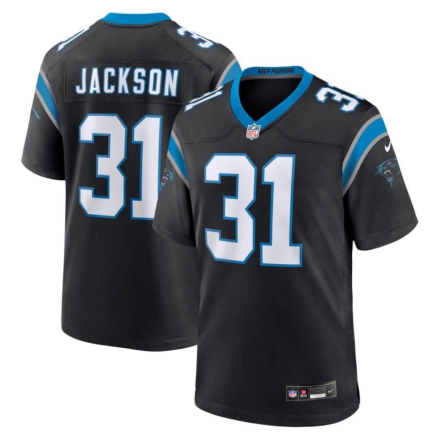Men's Carolina Panthers Lamar Jackson Nike  Black  Game Jersey - ujerseystore