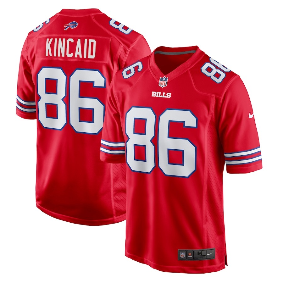 Men's Buffalo Bills Dalton Kincaid Nike Red Alternate Game Jersey - ujerseystore