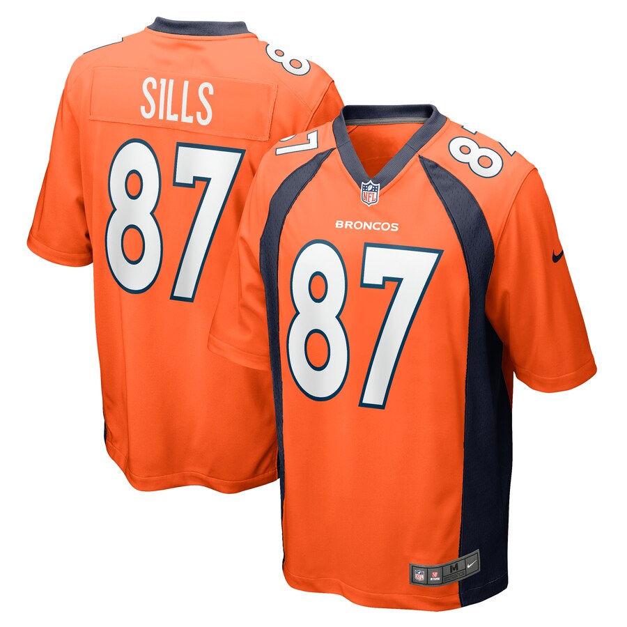 Men's Denver Broncos David Sills Nike  Orange Team Game Jersey - ujerseystore
