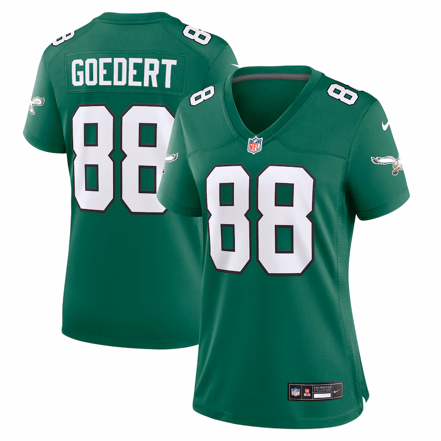 Women's Philadelphia Eagles Dallas Goedert Nike Kelly Green Alternate Game Jersey - ujerseystore