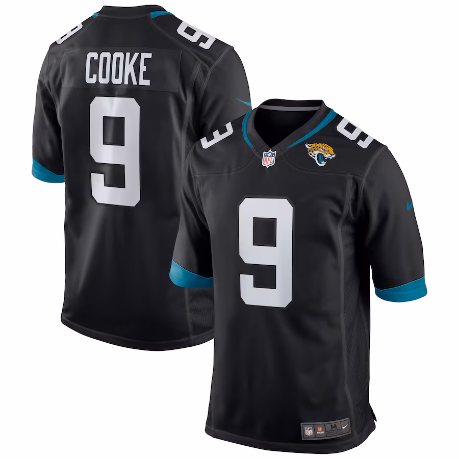 Men's Jacksonville Jaguars Logan Cooke Nike Black Game Jersey - ujerseystore