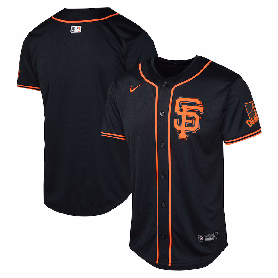 Youth San Francisco Giants Nike Black Alternate Limited Jersey - ujerseystore