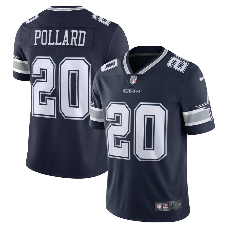 Men's Dallas Cowboys Tony Pollard Nike Navy 2020 Vapor Limited Jersey - ujerseystore