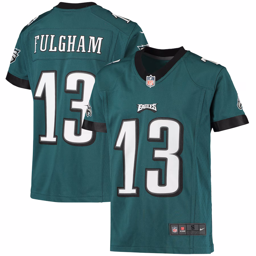 Youth Philadelphia Eagles Travis Fulgham Nike Midnight Green Game Jersey - ujerseystore