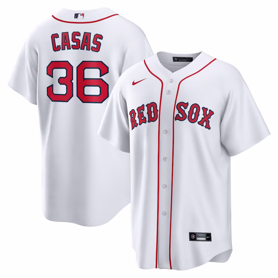 Men's Boston Red Sox Triston Casas Nike White Home Replica Jersey - ujerseystore