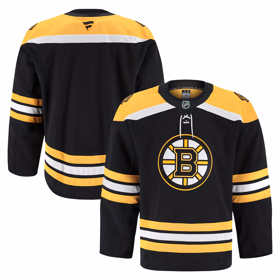 Men's Boston Bruins Fanatics Black Home Authentic Pro Jersey - ujerseystore