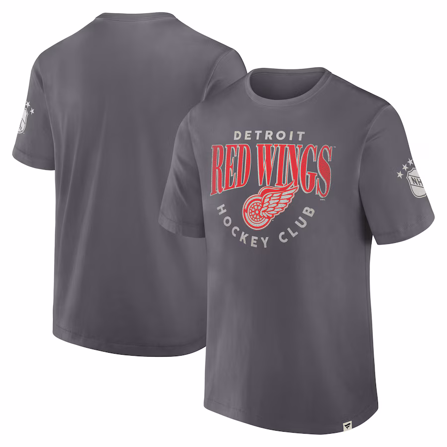 Men's Detroit Red Wings Fanatics Gray Decades Collection Made To Last T-Shirt - ujerseystore
