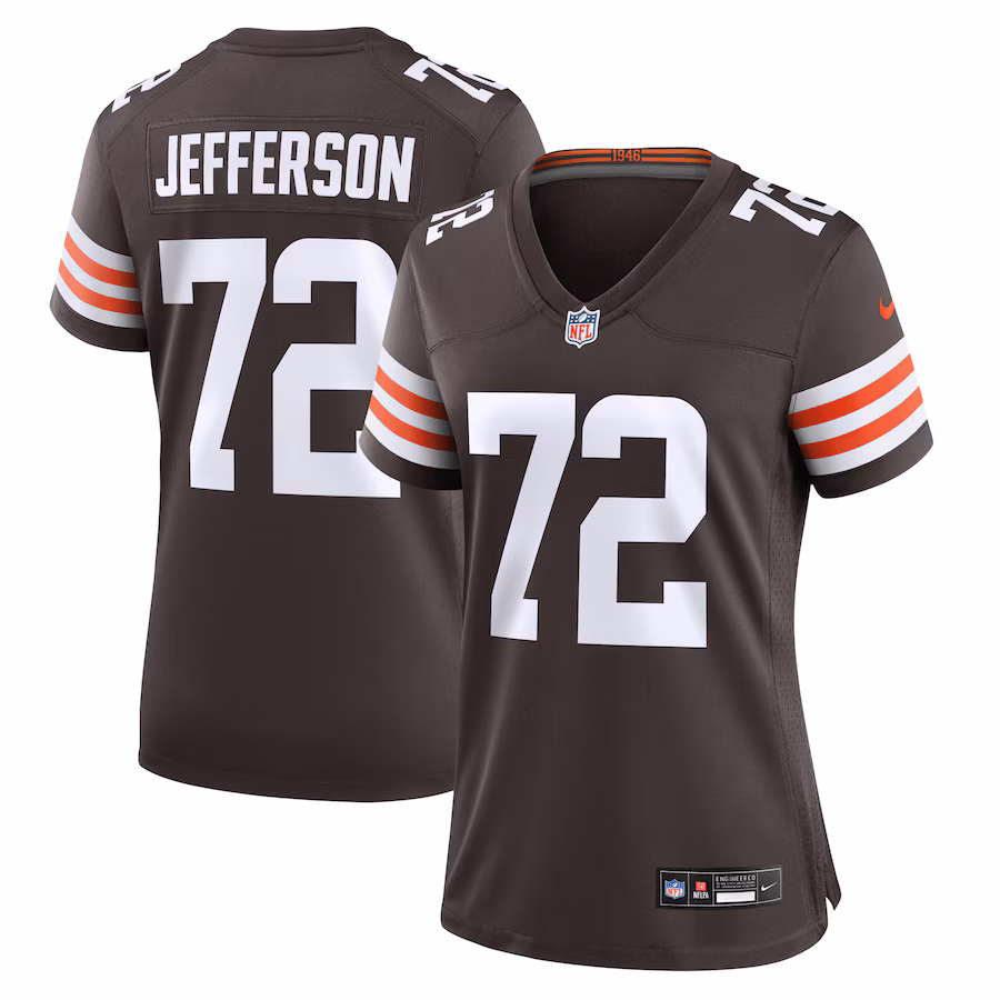 Women's Cleveland Browns Quinton Jefferson Nike Brown Game Jersey - ujerseystore