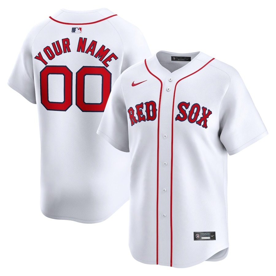 Men's Boston Red Sox Nike White Home Limited Custom Jersey - ujerseystore