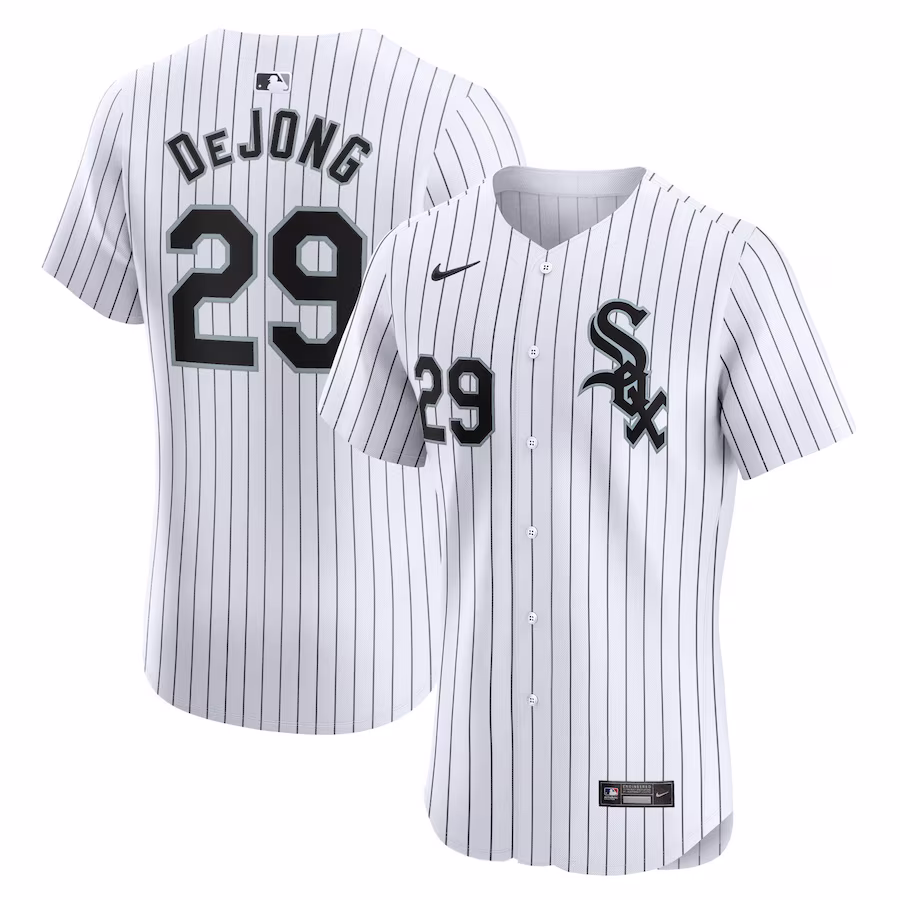 Men's Chicago White Sox Paul DeJong Nike White Home Elite Player Jersey - ujerseystore