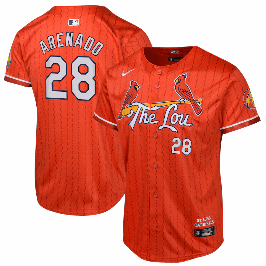 Youth St. Louis Cardinals Nolan Arenado Nike Red 2024 City Connect Limited Player Jersey - ujerseystore
