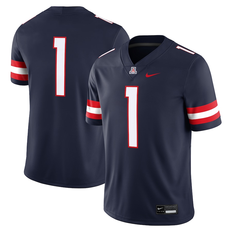 Men's Nike #1 Navy Arizona Wildcats Game Jersey - ujerseystore