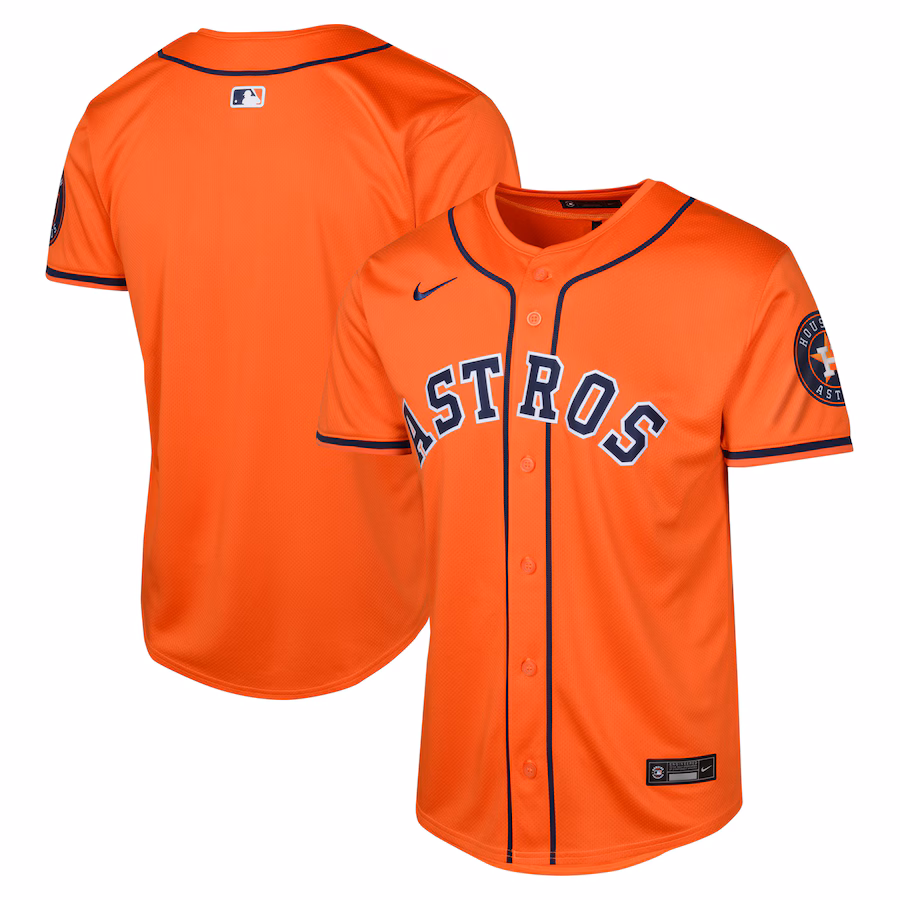 Youth Houston Astros Nike Orange Alternate Limited Jersey - ujerseystore