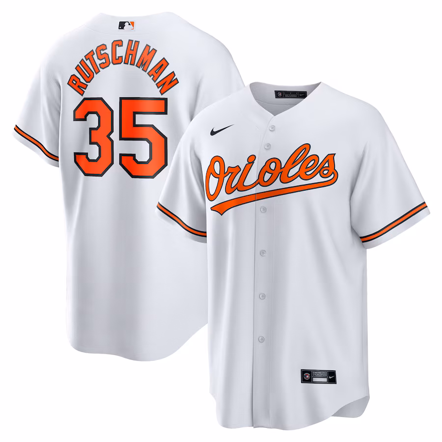 Men's Baltimore Orioles Adley Rutschman Nike White Replica Player Jersey - ujerseystore