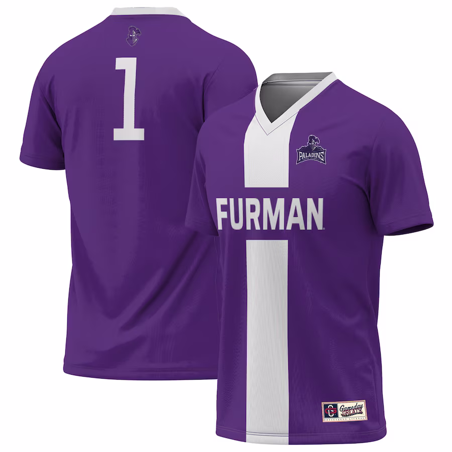 #1 Furman Paladins GameDay Greats Youth Lightweight Men's Soccer Jersey - Purple - ujerseystore