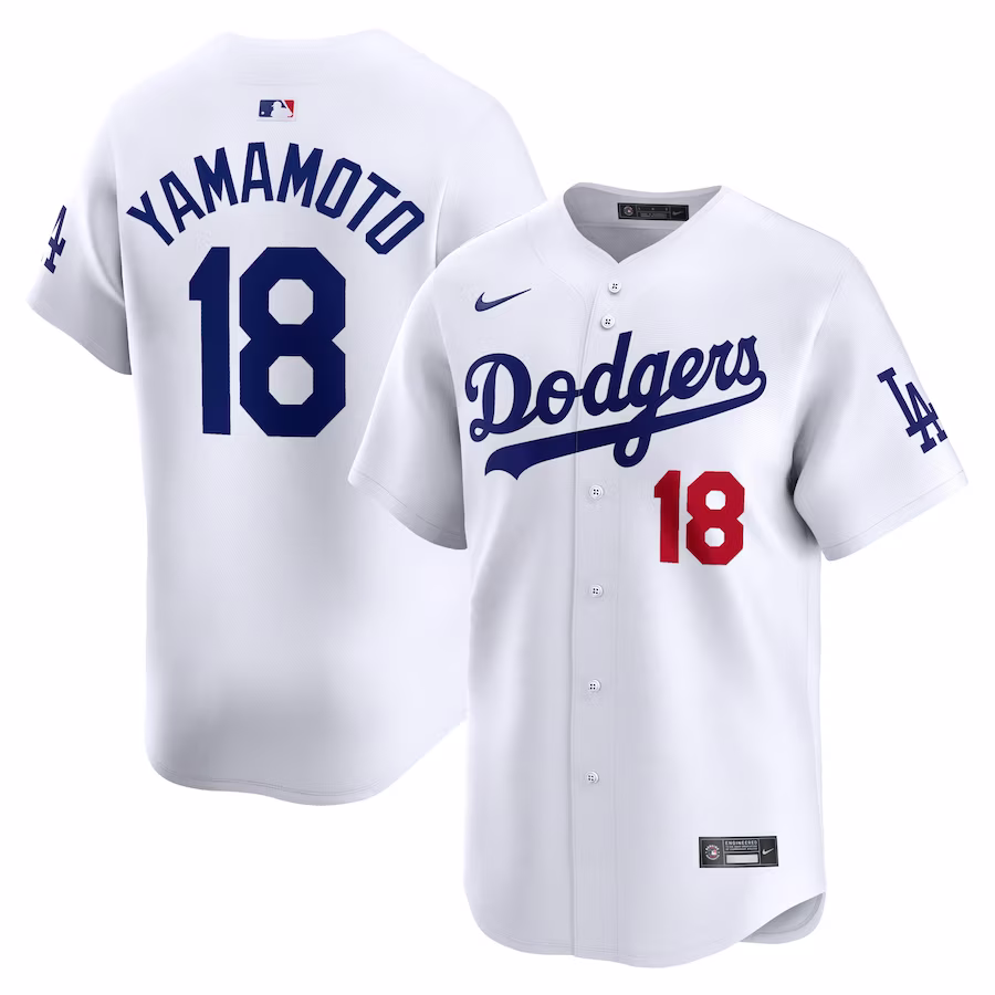 Men's Los Angeles Dodgers Yoshinobu Yamamoto Nike White Home Limited Player Jersey - ujerseystore