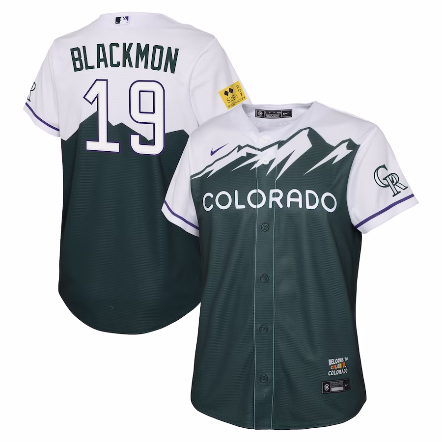 Youth Colorado Rockies Charlie Blackmon Nike Green City Connect Replica Player Jersey - ujerseystore