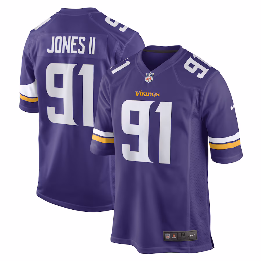 Men's Minnesota Vikings Patrick Jones II Nike Purple Team Game Player Jersey - ujerseystore