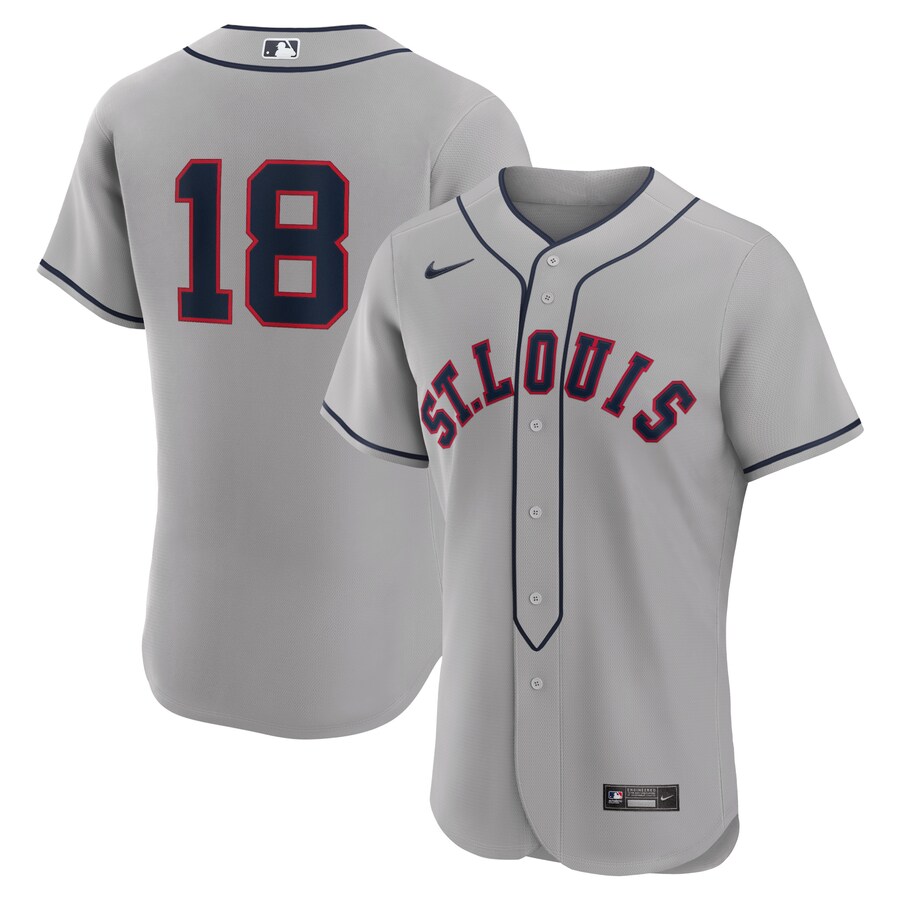 Men's St. Louis Cardinals Jordan Walker Nike Gray 2024 Rickwood Classic Authentic Player Jersey - ujerseystore