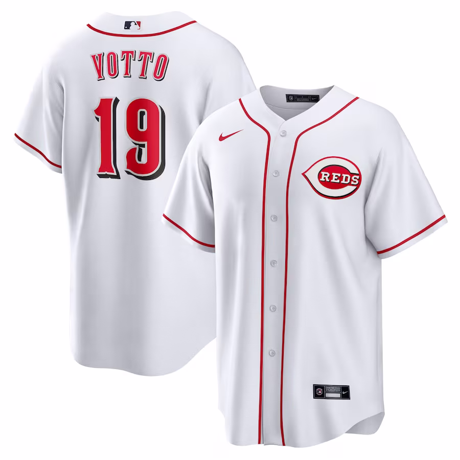 Men's Cincinnati Reds Joey Votto Nike White Home Replica Player Name Jersey - ujerseystore