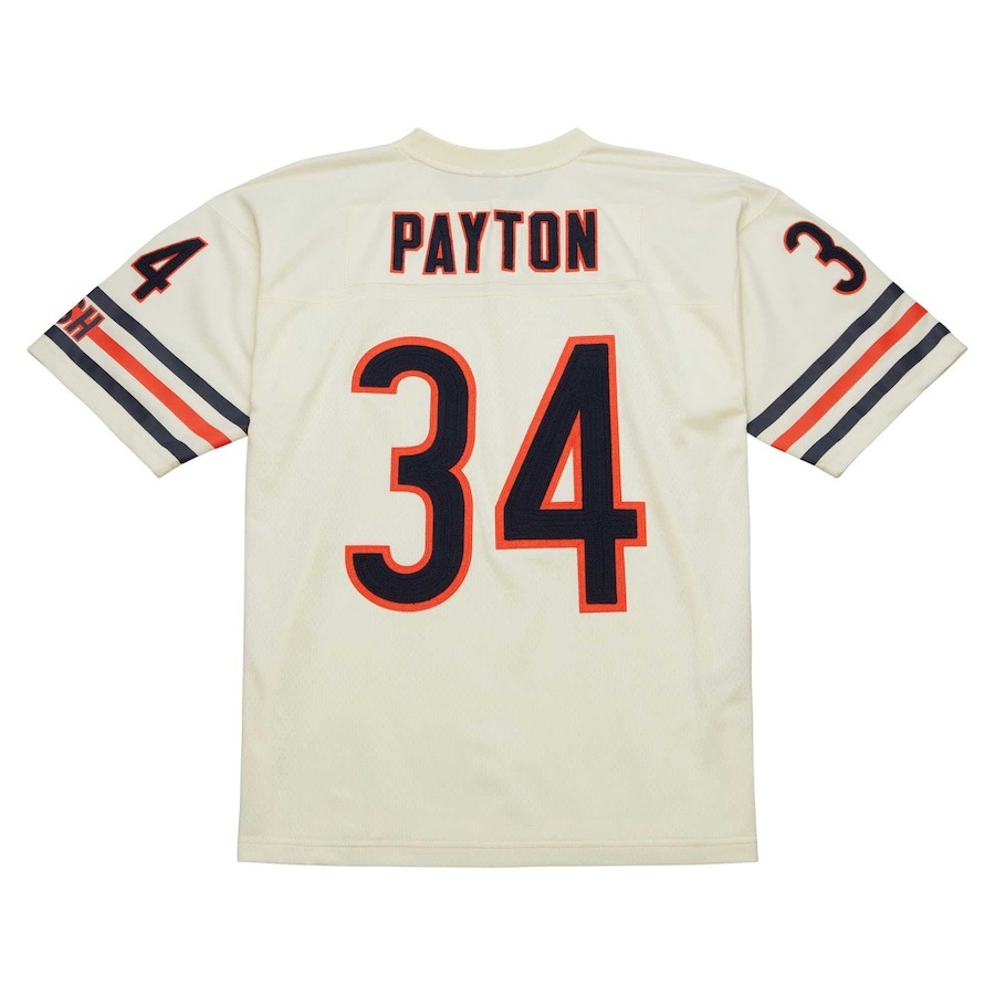 Men's Chicago Bears Walter Payton Mitchell & Ness Cream Chainstitch Legacy Jersey - ujerseystore