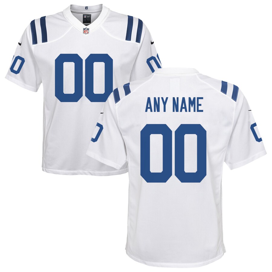 Youth Nike Indianapolis Colts White Custom Game Jersey - ujerseystore