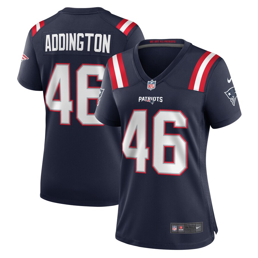 Women's New England Patriots Tucker Addington Nike Navy Home Game Player Jersey - ujerseystore