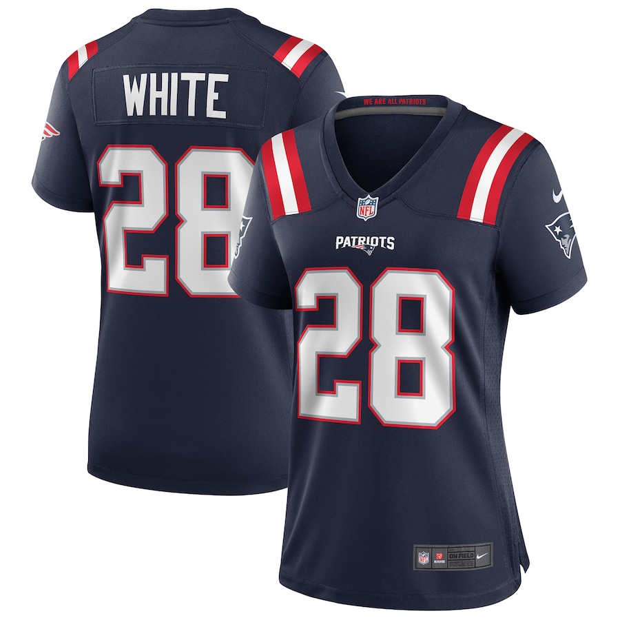 Women's Nike James White New England Patriots Navy Game Jersey - ujerseystore