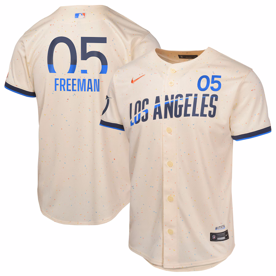 Youth Los Angeles Dodgers Freddie Freeman Nike Cream 2024 City Connect Limited Player Jersey - ujerseystore