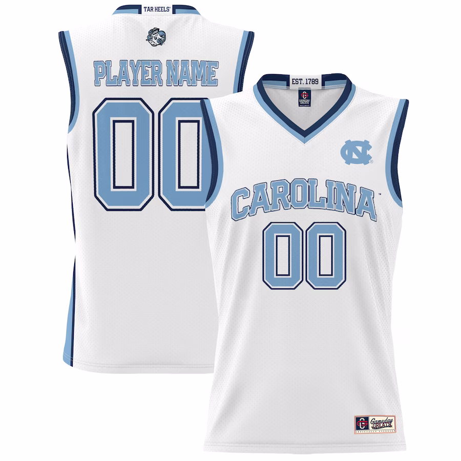 North Carolina Tar Heels GameDay Greats Unisex NIL Pick-A-Player Lightweight Women's Basketball Jersey - White - ujerseystore